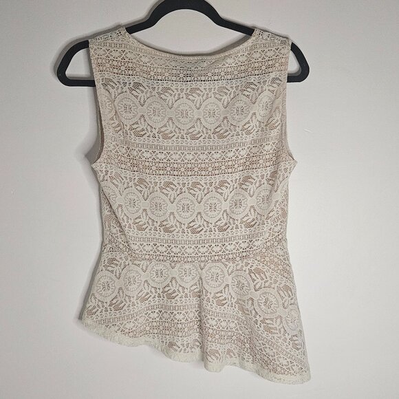 BCBG Lace Peplum Top Size Medium - Picture 4 of 7